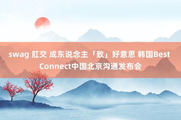 swag 肛交 成东说念主「致」好意思 韩国Best Connect中国北京沟通发布会